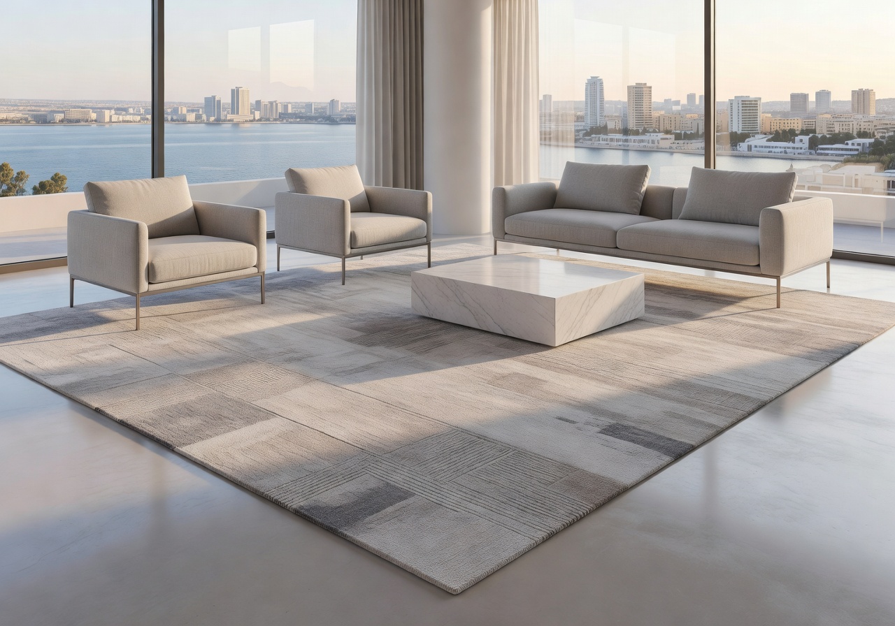 St Julians modern penthouse minimalist rug